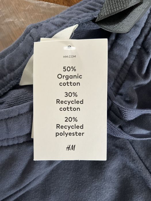 Nowe spodnie dresowe basic z kieszeniami H&M r. 134 / 80% bawełna