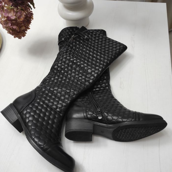 Damskie pikowane kozaki do kolan rozm.37