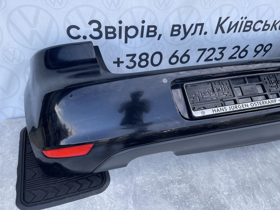 Задній бампер Гольф 6 хечбек LC9X задни бампери Golf 6 хеч чорний