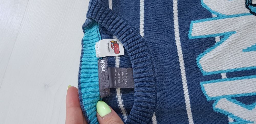 Sweterek bluza swetr Zygzak McQueen Auta Cars H&M roz.122/128