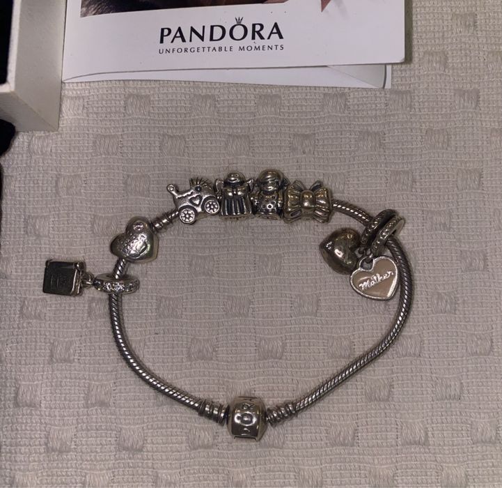 Pulseira com contas PANDORA original, fatura e caixa incl FECHO GOLD