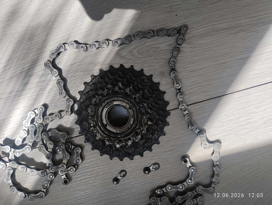 шатун Shimano +трещетка+цепь