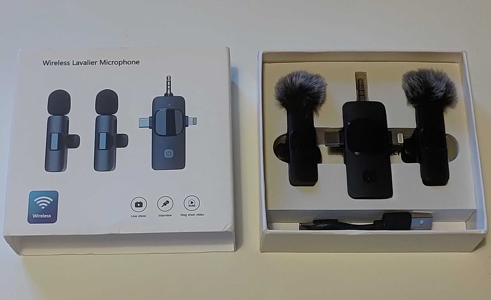 Mikrofon bezprzewodowy 4w1 Asteroid B-612 jack/usb-c/apple zestaw 2szt