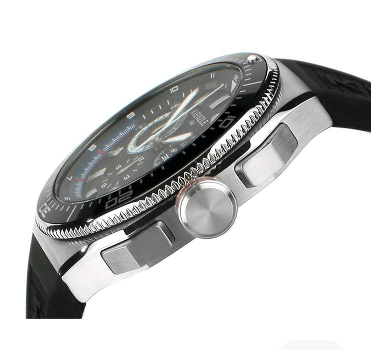 Relógio masculino Kienzle pulseira de borracha Day-date 100 Barw.r.