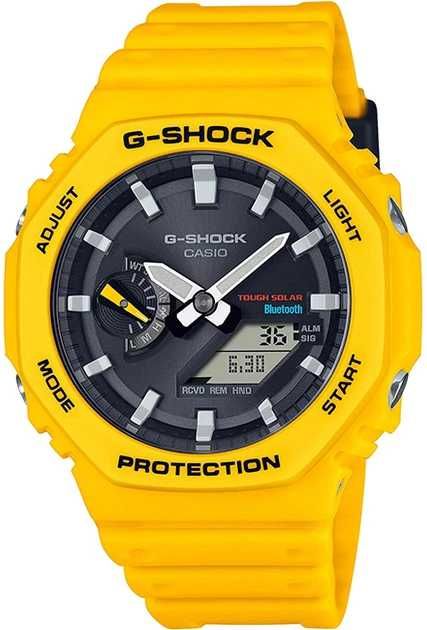 Наручний годинник Casio GA-B2100C-9AER Жовтий ремінець