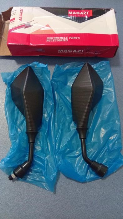 Espelhos pequenos desportivos de mota rosca 10 milímetros novos