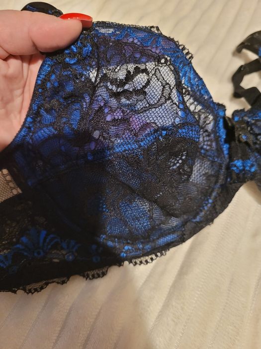 Zestaw bielizny lise charmel  80c i stringi xl swarovski nowe
