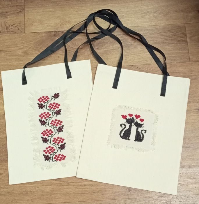 Сумки шопери з домотканого полотна