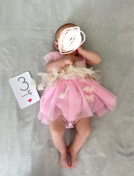 Сукня боді 0-3, 6-9, 9-12 на рік.