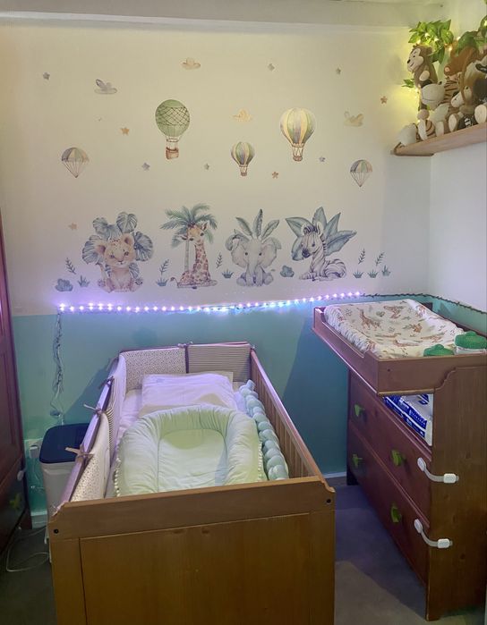 Berço que vira cama com colchão