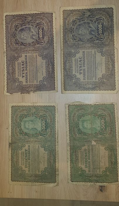 500, 1000 marek polskich