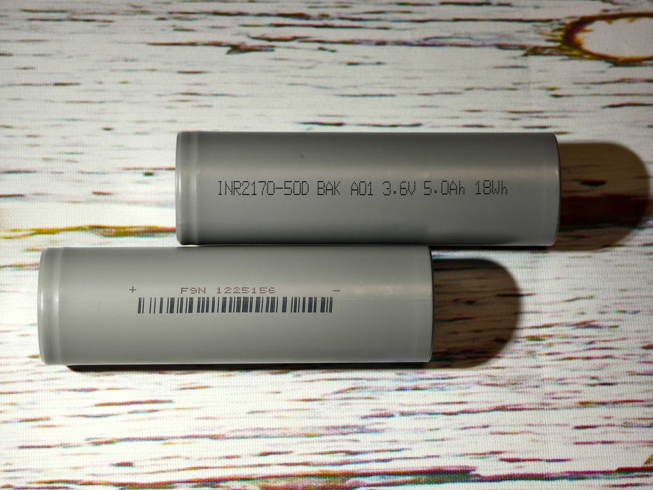 Акумулятор BAK 21700 INR2170 50D 5000мА 70А високострумовий