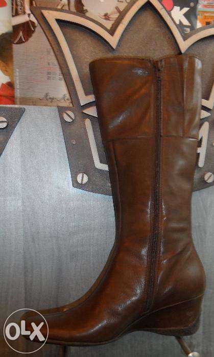 Ryłko brązowe kozaki koturny 37 40 36