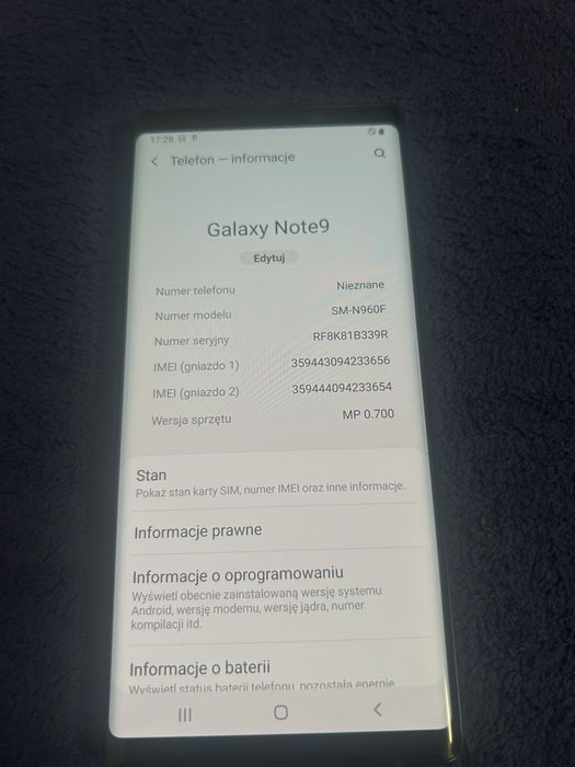 Galaxy note 9 128gb