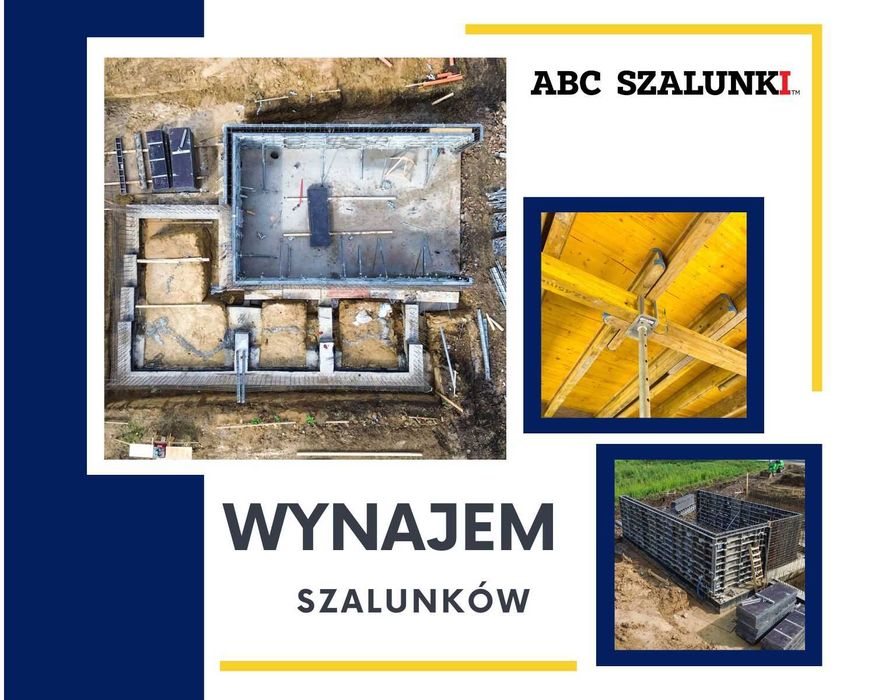WYNAJEM Szalunki stropowe ścienne deskowania fundamenty ogrodzenia