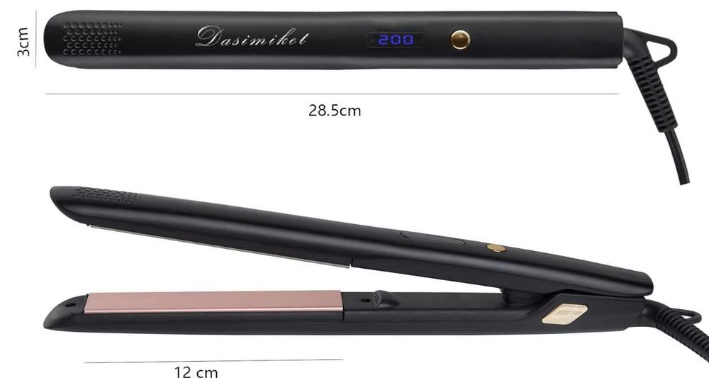 Ceramiczna prostownica, jonowa, do włosów z regulacją temperatury