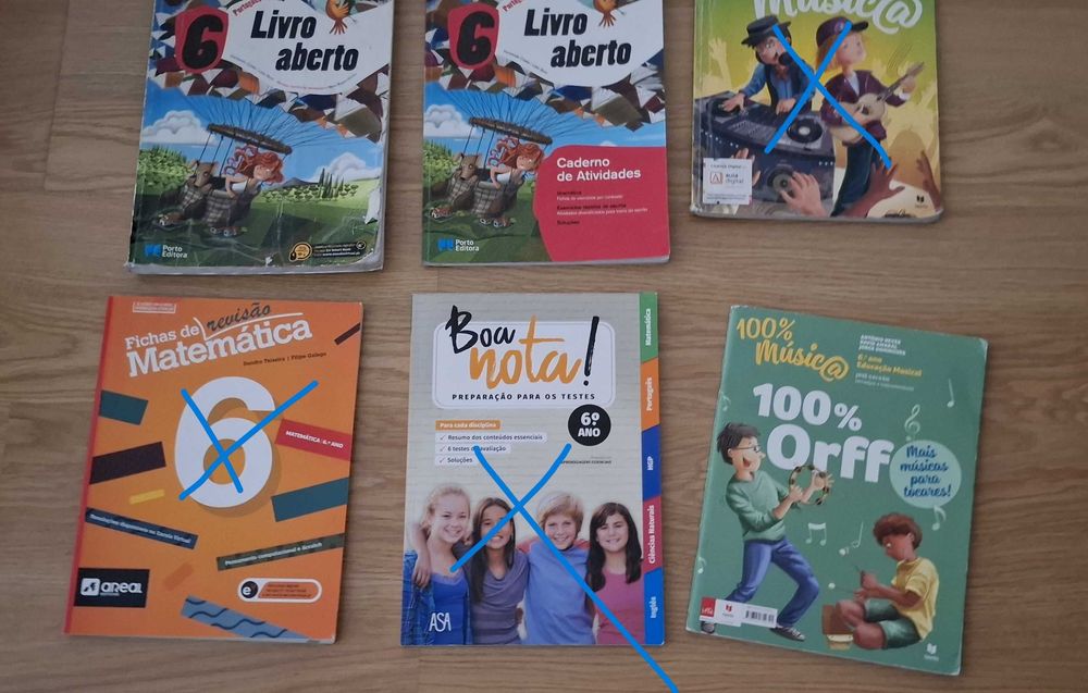 Livros e cadernos de atividades 6 ano