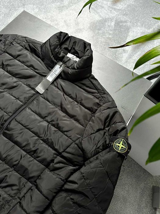 Чорна куртка Stone Island, Мікропуховик стонік зимовий , пуховик