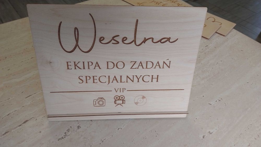 Akcesoria weselne - wózeczki, tablice rejestracyjne, instrukcja instax