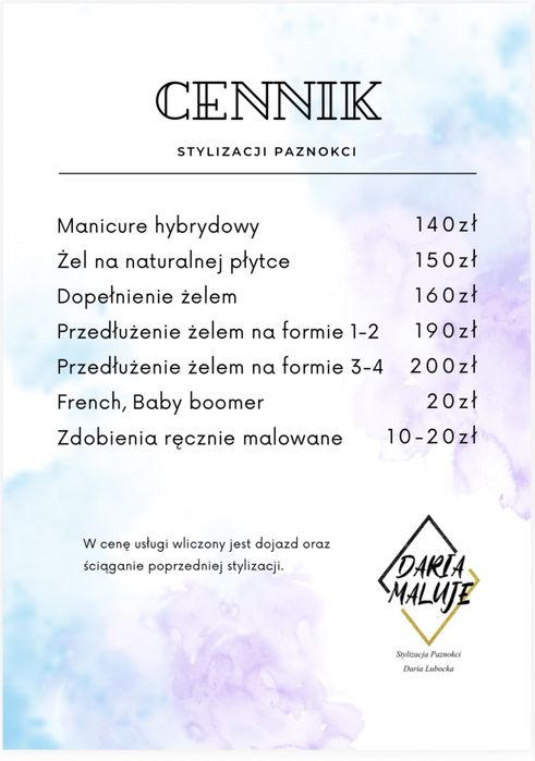 Mobilna stylizacja paznokci.