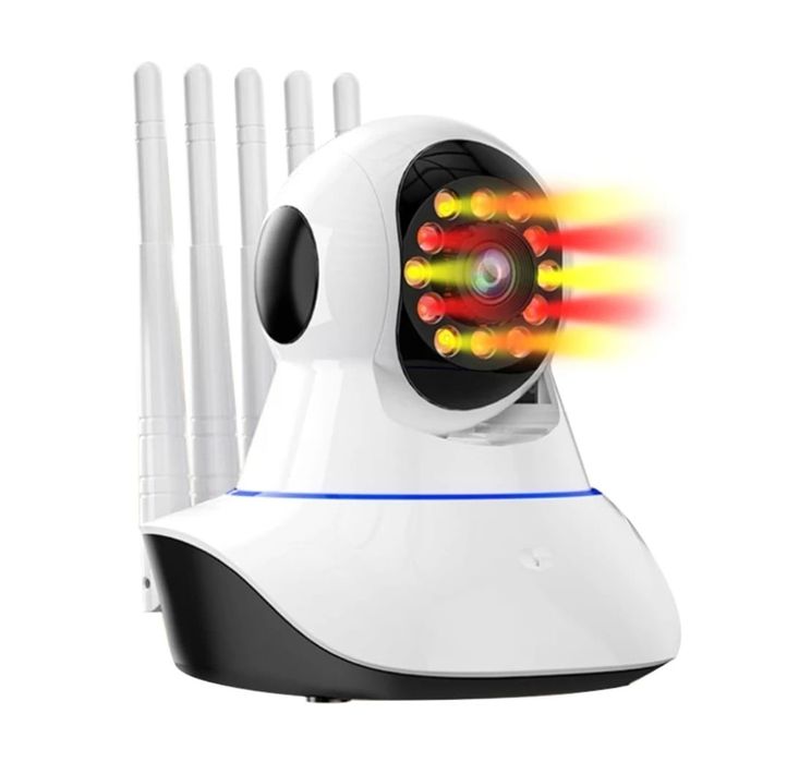 Câmera interior com 5 antenas WiFi 12LED infravermelhos visão noturna
