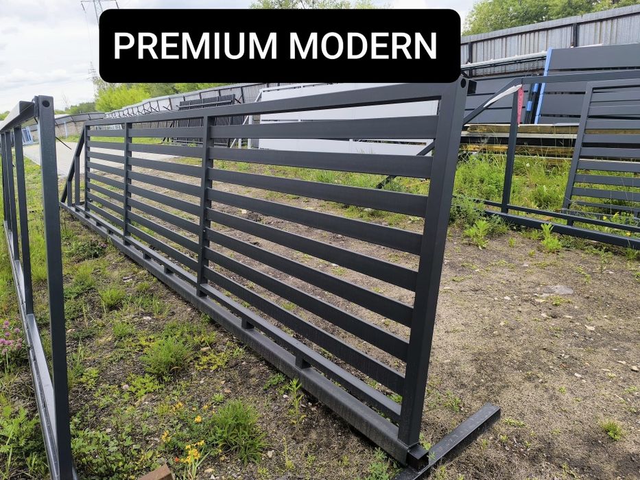 Brama przesuwna panel z blachy 4mx1,42m, ocynk ogniowy+RAL, inne