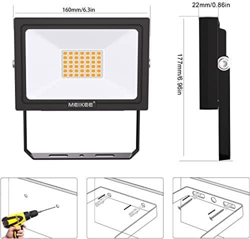 Reflektory zewnętrzne LED MEIKEE 35 W, zestaw 2 szt.