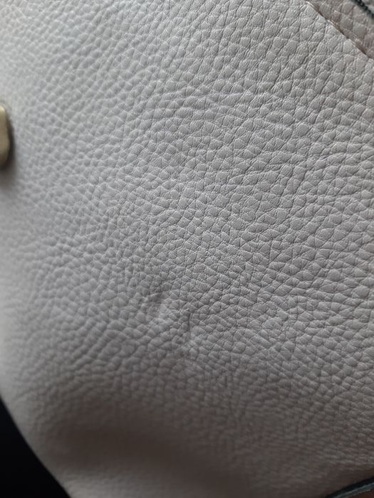 Torebka ecru Laura Biaggi firmowa skóra naturalna plus ekoskóra tkmaxx