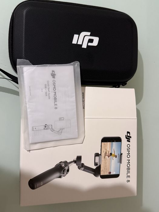 Dji Osmo Mobile 8 como novo, na garantia. Pack de acompanhamento avançado.