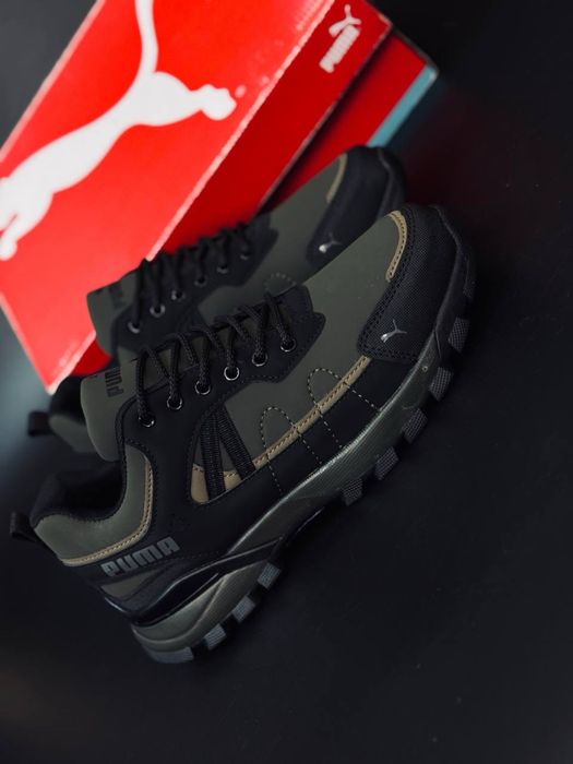 Термо кроссовки Пума хаки / Puma termo gore-tex waterproof / 36-50