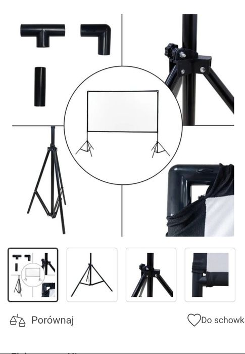 Ekran projekcyjny EXTRALINK Foldable Projection Screen PSF-100 220x125