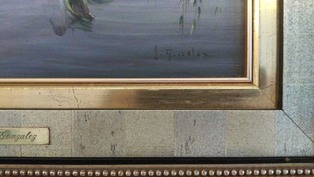 Baixa preço -Pinturas óleo J. GONZÁLEZ