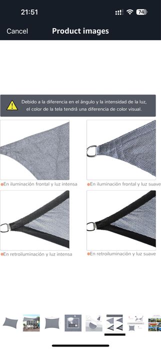 Toldo 4m x 6m - Novo