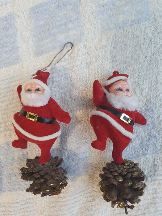 Mikołaj, ozdoby na choinkę z okresu PRL