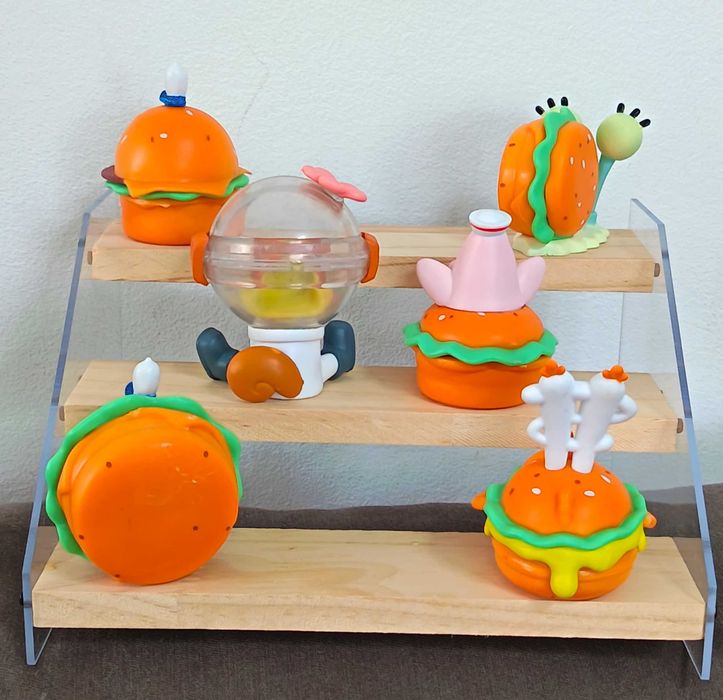 Figuras de hambúrguer do Bob Esponja (6 peças)
