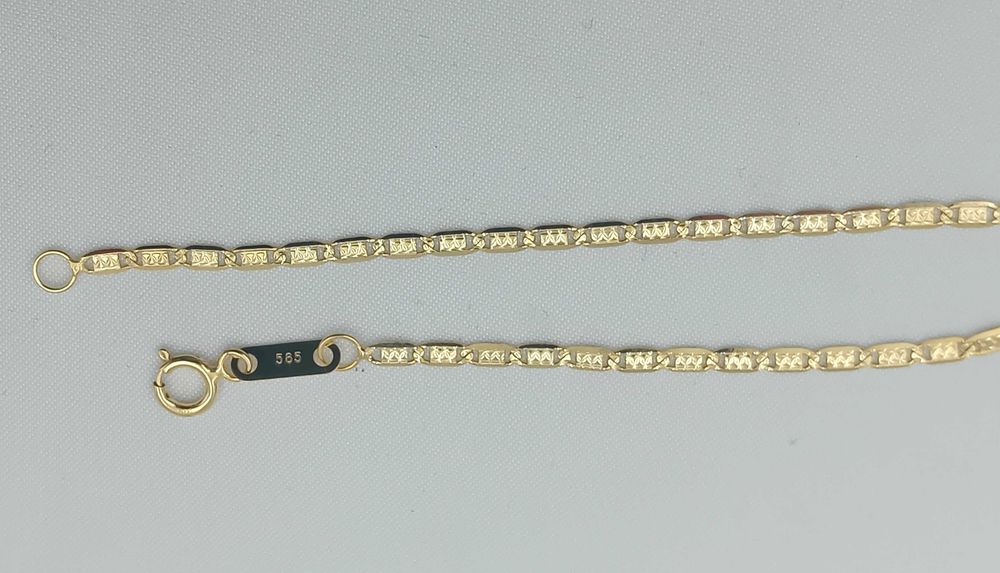 Złoty łańcuszek 45 cm próba 585 splot VALENTINO NOWY / Fajne Okazje