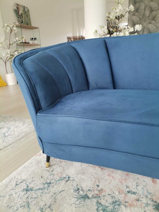 Sofá 3 lugares azul