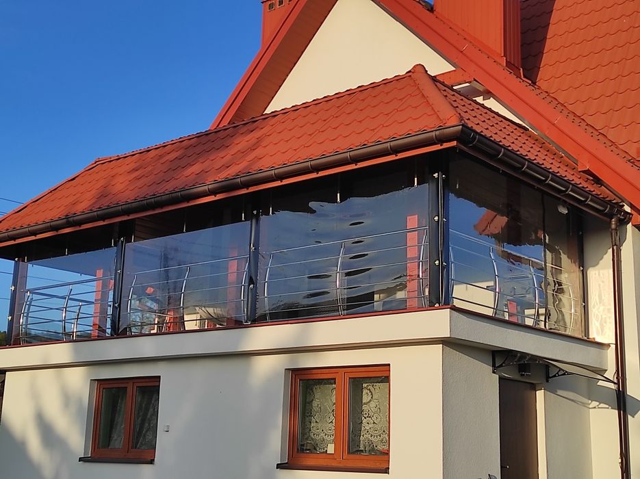 Osłona Tarasu ,Altany, Wiaty, Żagle, Plandeka Materiał PCV.