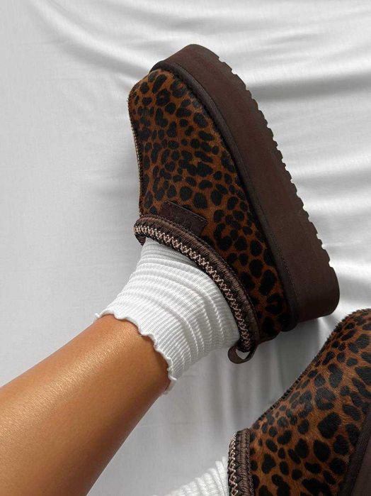 Угги UGG Tasman на платформі леопардові з хутром жіночі (36-40)