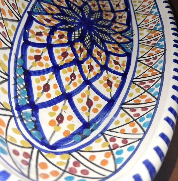 2 pratos decorativos pintados à mão