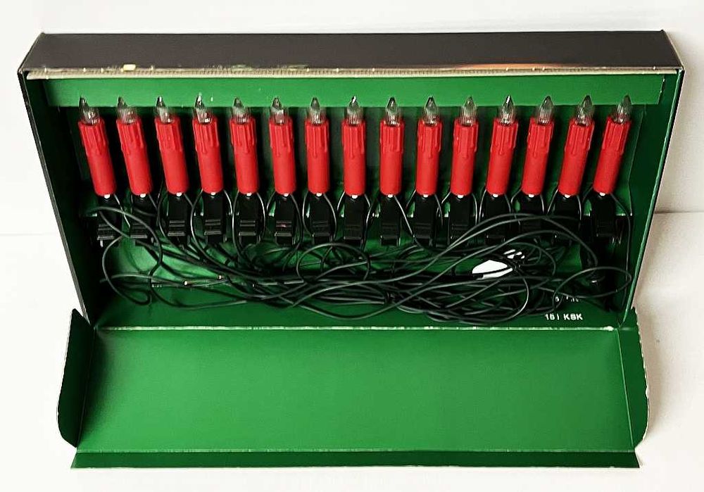 Lampki świeczki na klipsy 15 sztuk długość 12,80 m