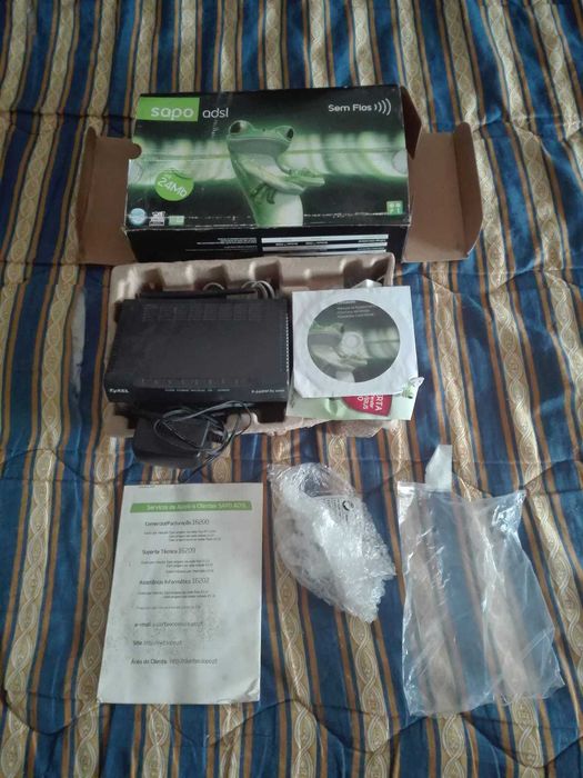 2 Complete ADSL Sapo Routers with Documentation64752311506177121