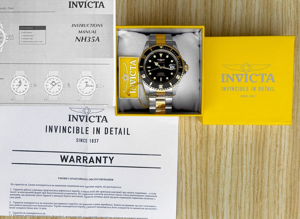 Годинник Invicta 8927OBXL Pro Diver 43 мм. Automatic Gold Black 200 MT