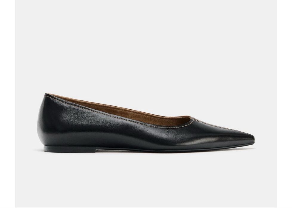 Шкіряні балетки zara