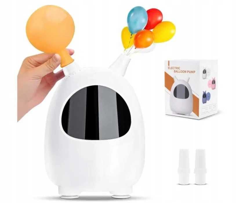Elektryczna pompka do balonów przenośna, 2 dysze