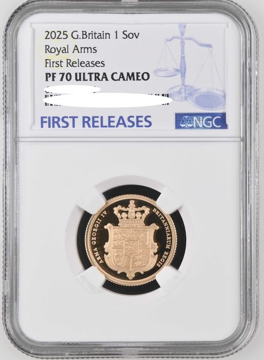 2025 Libra Ouro Proof Brasão PF70 UC