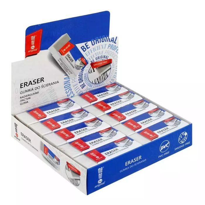 Gumka do mazania biurowa biała (20szt) MemoBe. MemoBe. Nowy Produkt