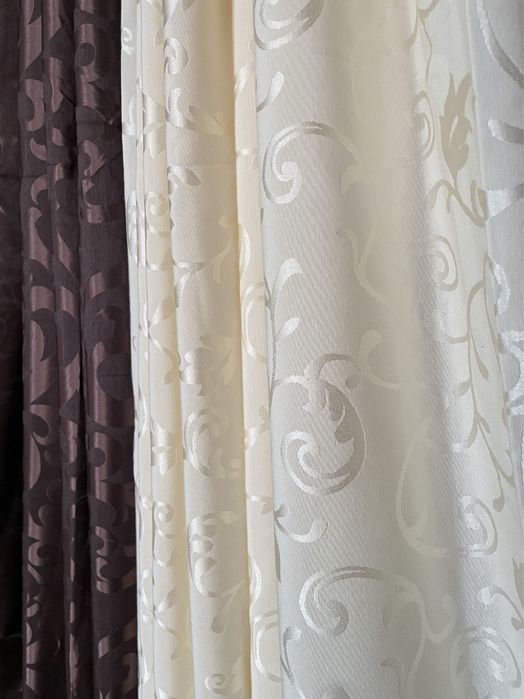 Шторы, гардины, штора с вензелями разные цвета