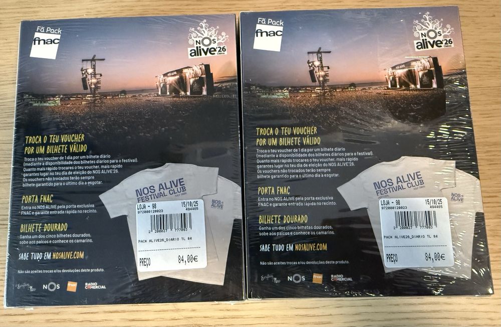 2 Voucher NOS Alive - Dia 9