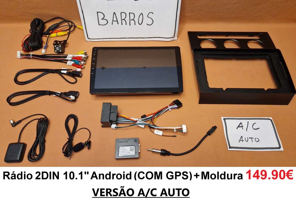 (NOVO) Rádio • 2DIN 10.1" • VW Touran • Android • [4+64GB] • Wifi GPS